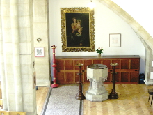 View of the font area